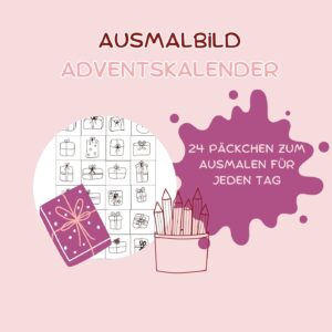 Ausmalbild Adventskalender