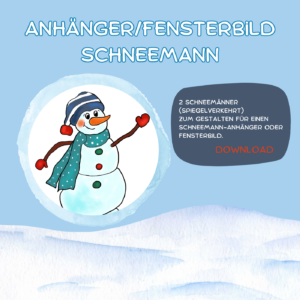 Anhänger/Fensterbild Schneemann