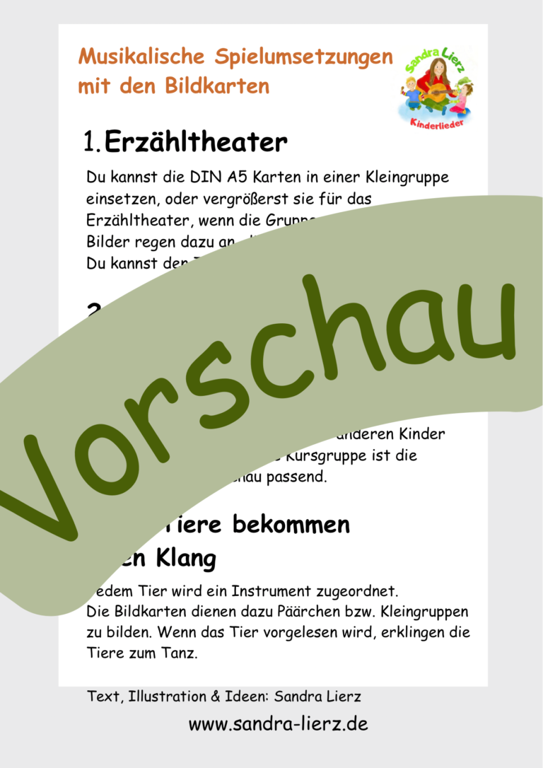 10 Tiere & ein Tänzchen (10-teiliges Bildkartenset, inklusive Fingerspielvers & Spielumsetzungen)
