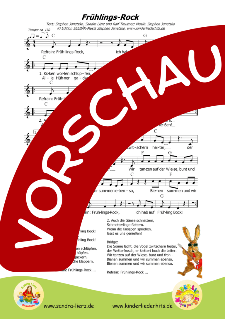 Frühlings-Rock-Das Paket für Vorschule und Grundschule