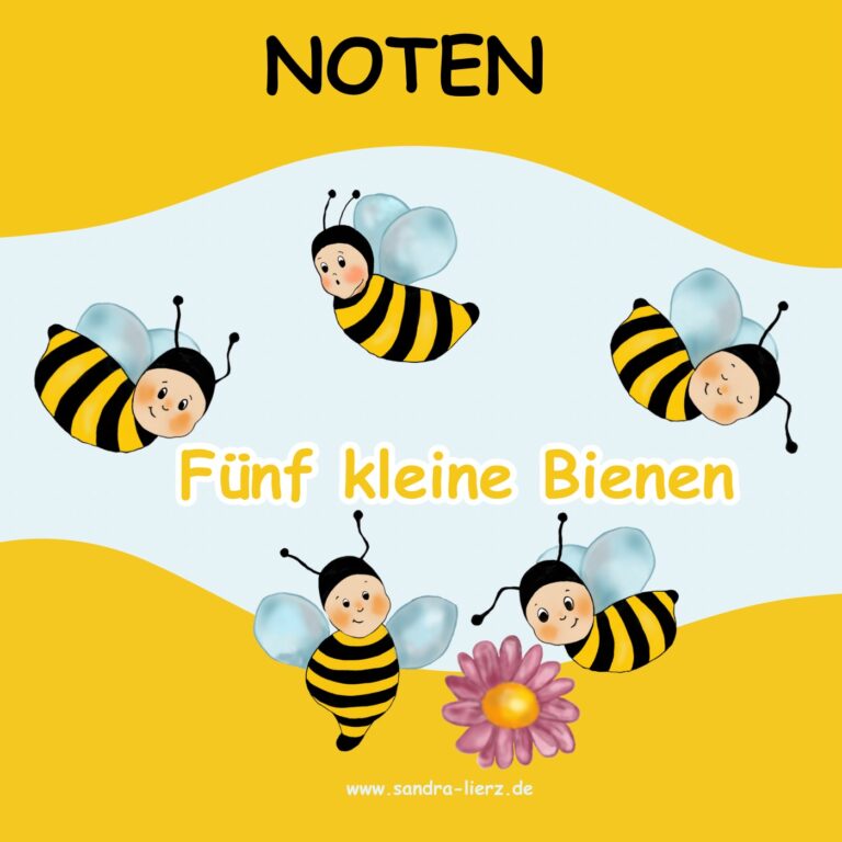 Fünf kleine Bienen-Noten