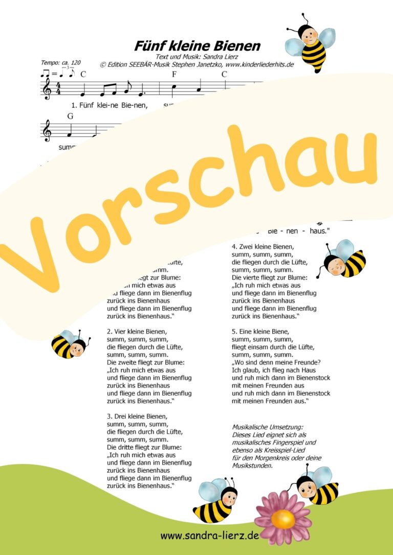 Fünf kleine Bienen-Paket