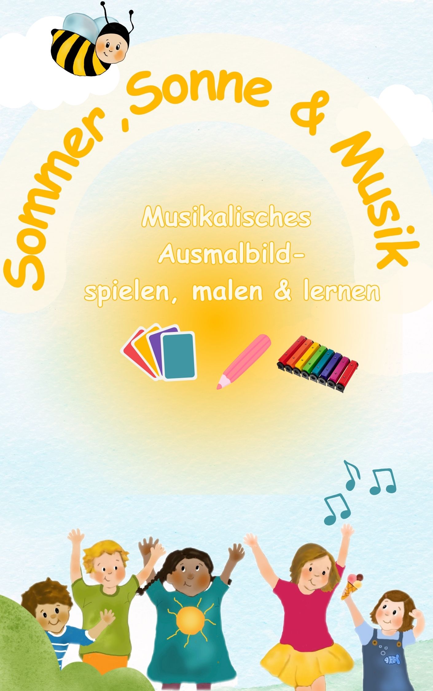 Musikalisches Ausmalbild - spielen, lernen & malen