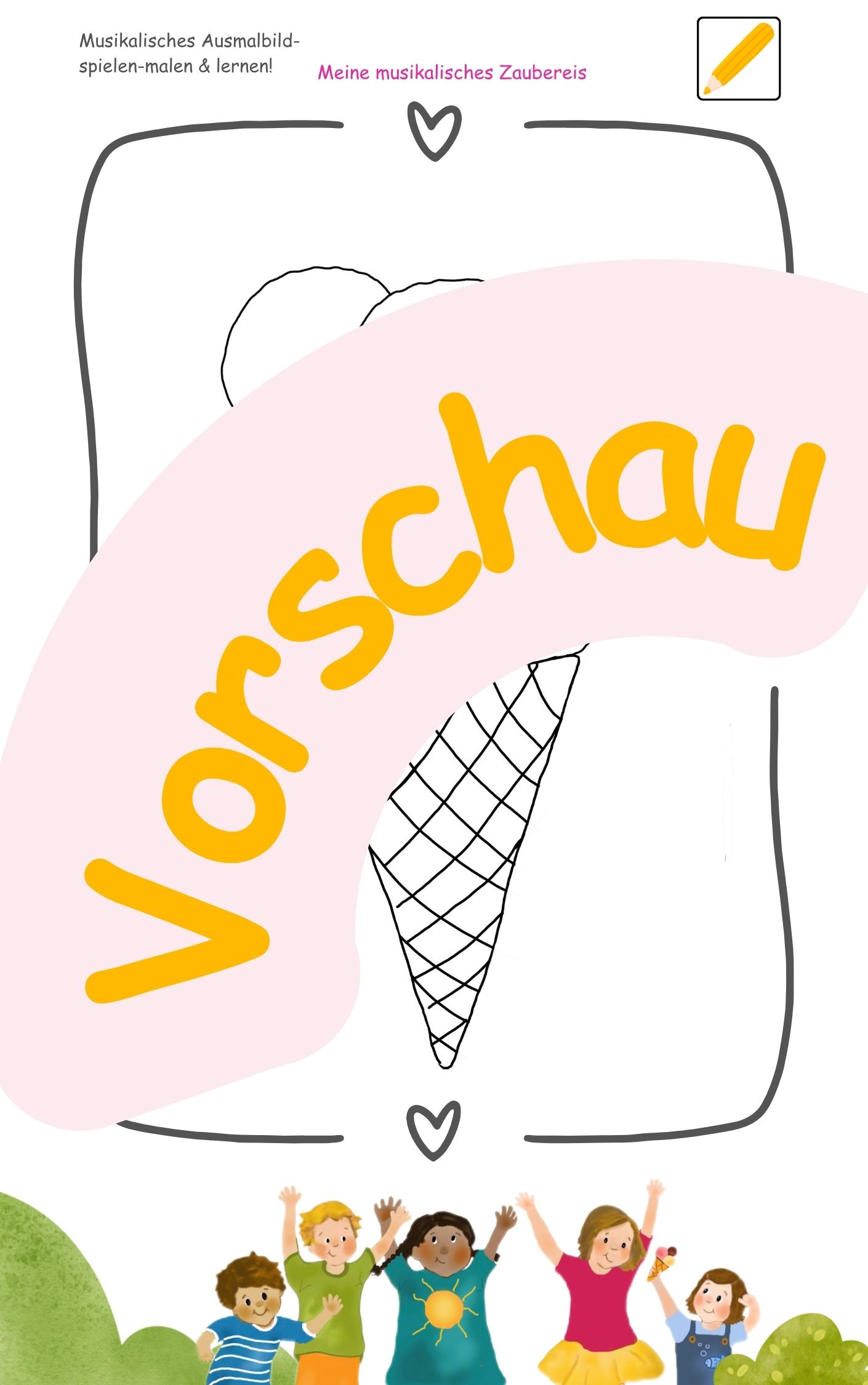 Musikalisches Ausmalbild - spielen, lernen & malen