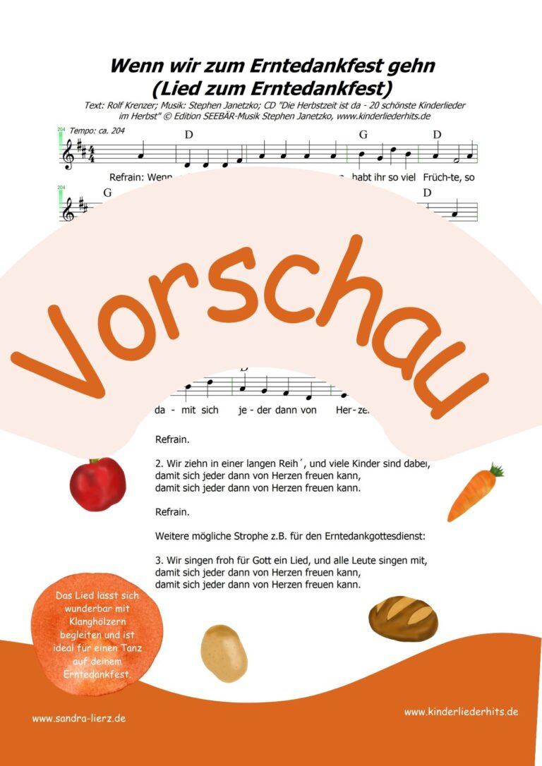 KITA-MUSIK KOMPAKT-ERNTEDANK