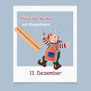 Plätzchen backen -Sprechvers für Klanghölzer
