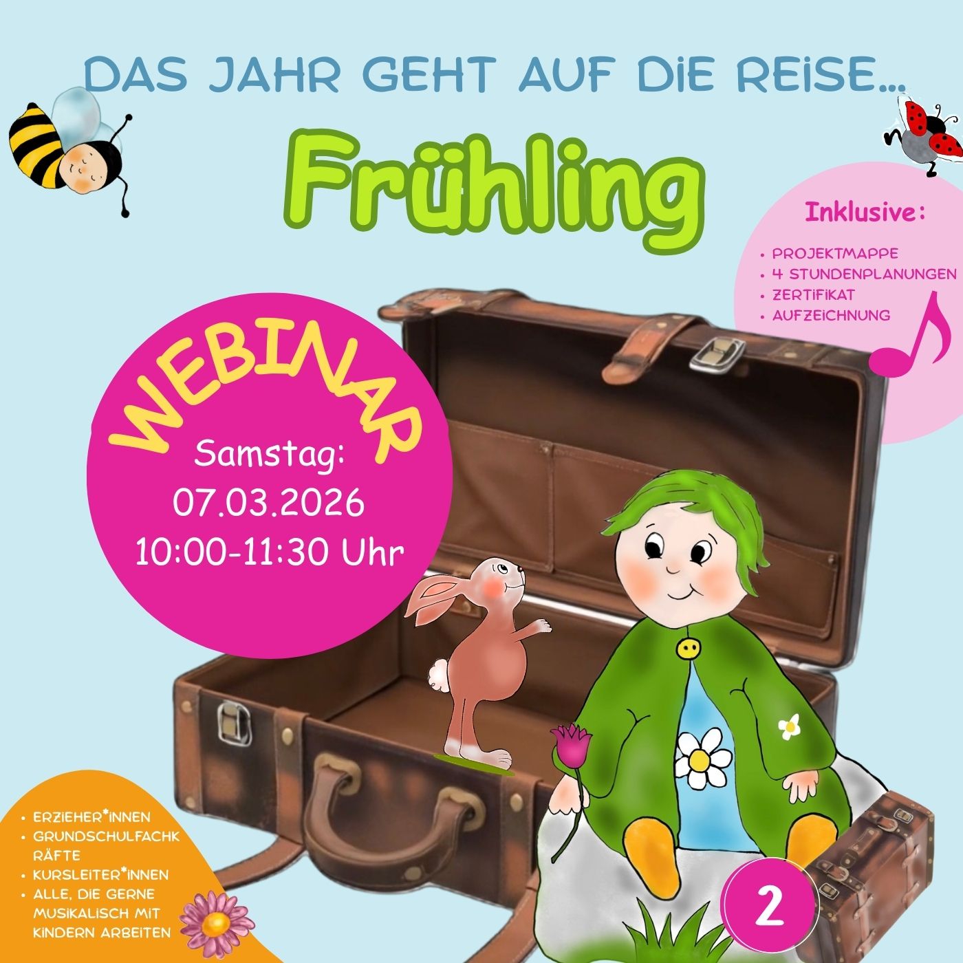Webinar - Das Jahr geht auf die Reise Teil 2 (Frühling März, April, Mai)