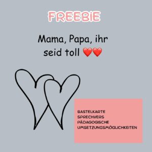 Mama, Papa, Sprechvers & Bastelkarte-FREEBIE