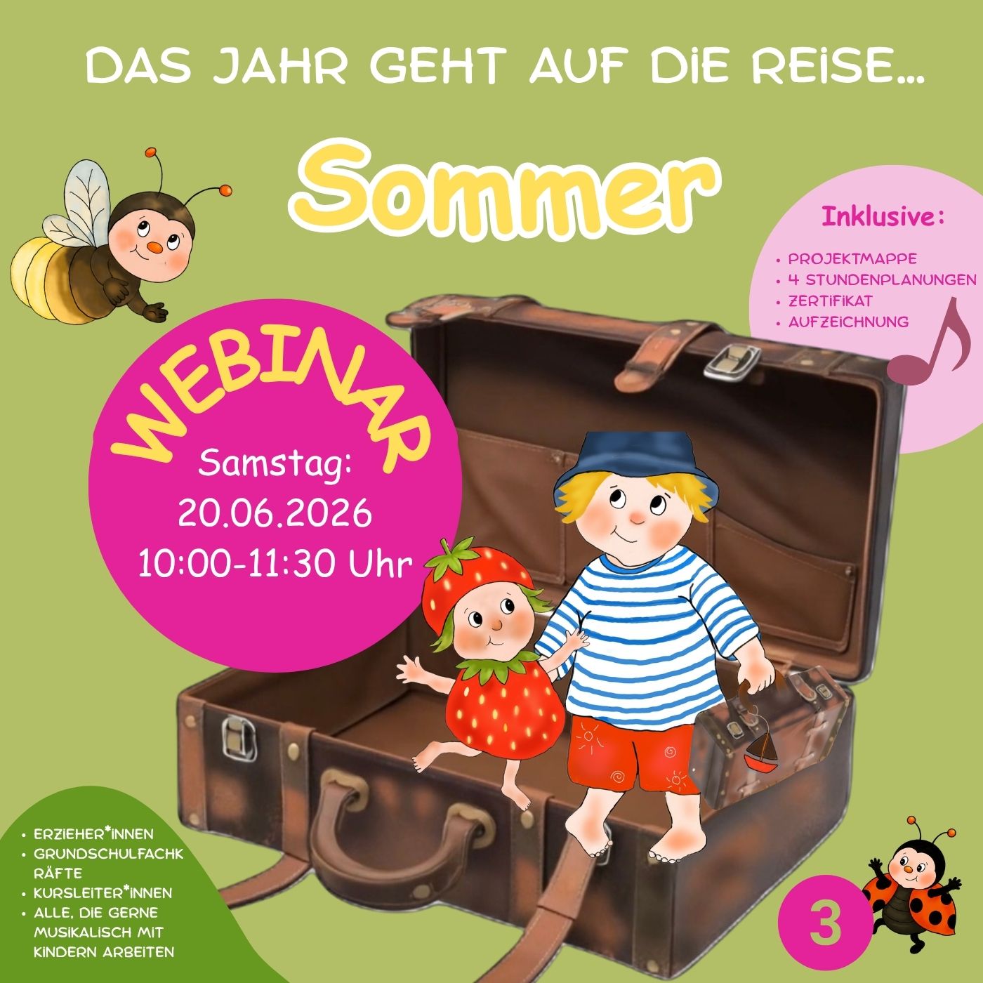 Webinar-Das Jahr geht auf die Reise Sommer( Juni, Juli, August)