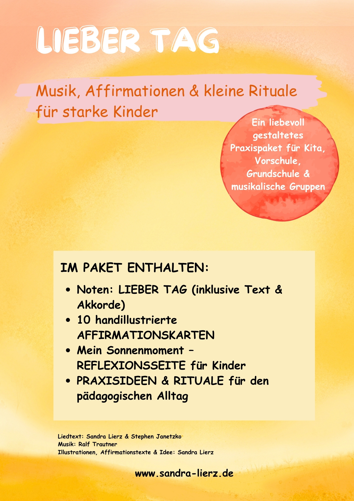 Lieber Tag-Digitales Praxispaket(Musik, Affirmationen & kleine Rituale für starke Kinder)
